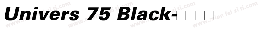 Univers 75 Black字体转换
